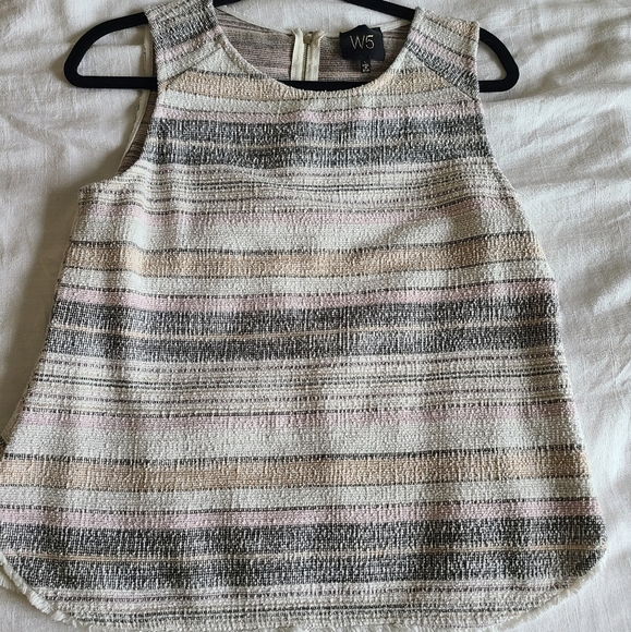 Neutral Colored Striped Tank - Picture 1 of 3